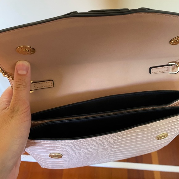 Topshop Light Pink Croc Crossbody Purse - Picture 3 of 4